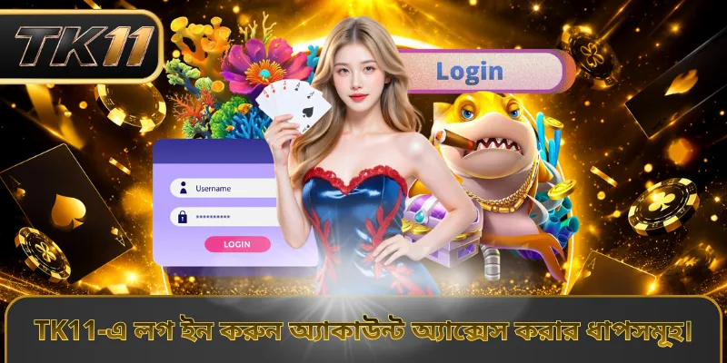 TK11-এ লগ ইন করুন অ্যাকাউন্ট অ্যাক্সেস করার ধাপসমূহ।
