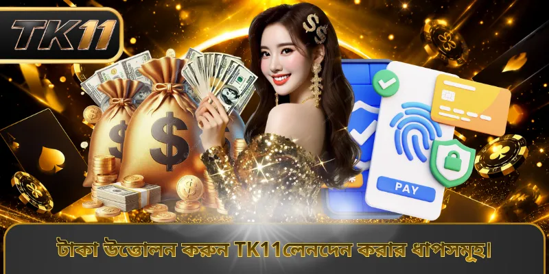 টাকা উত্তোলন করুন TK11লেনদেন করার ধাপসমূহ।
